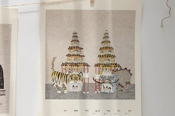 小島散步　木框掛曆.jpg