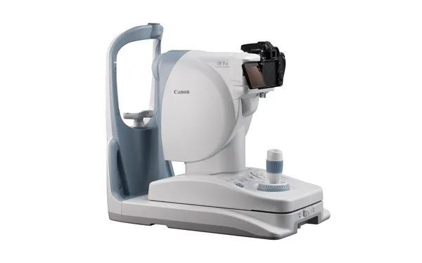 宏碁眼科AI模型可以相容多種眼底鏡，圖為Canon CR 2-AF機型。