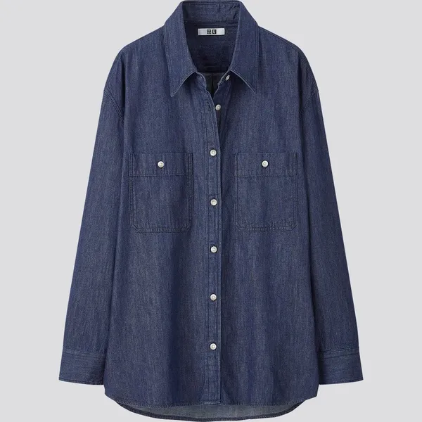 UniqloU_女裝U牛仔寬版襯衫(長袖)_NT$990_單品圖.jpg