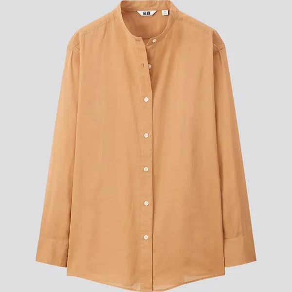 UniqloU_女裝U透膚立領襯衫(長袖)_NT$990_單品圖3.jpg