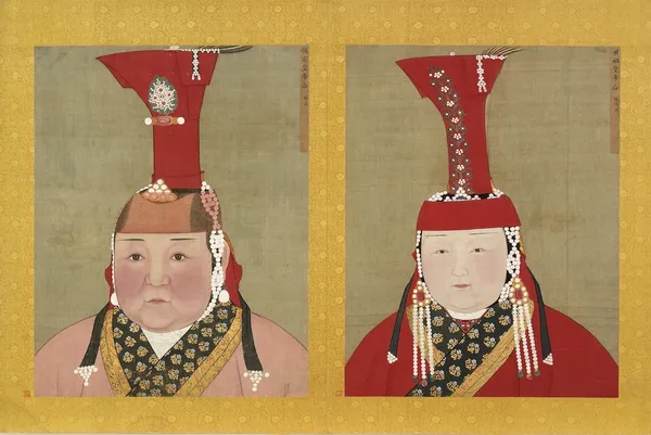 國寶　元人 元世祖后、元順宗后半身像.jpg
