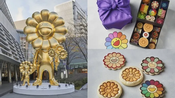 大花牽小花！村上隆10公尺高「花花親子」亮相東京六本木新城，期間限定咖啡館同步登場