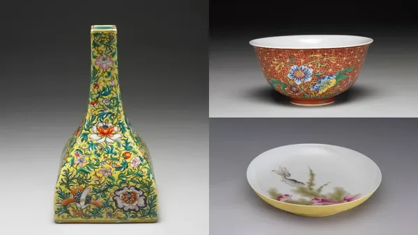 故宮「風格故事—乾隆年製琺瑯彩瓷」開展：山水之外，躍上彩瓷的金魚水藻、錦地紋