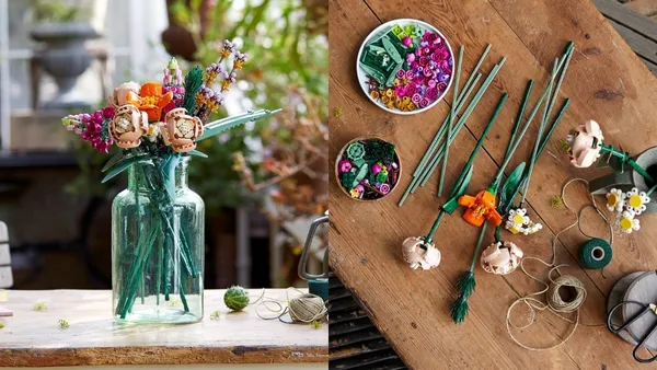 用LEGO拚出雛菊、罌粟花！結合樂高和插花雙重樂趣，大人專屬的新舒壓時光