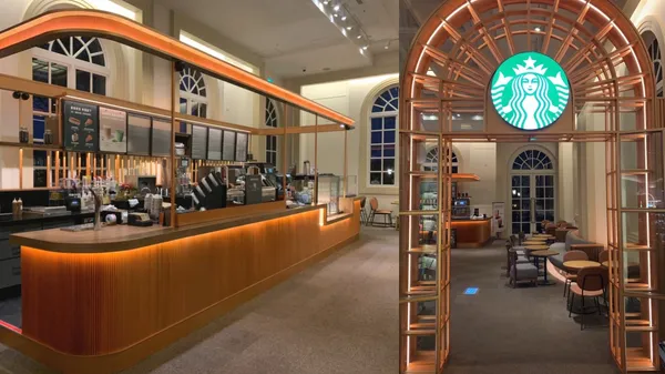 星巴克奇美博物館門市亮相！首次進駐博物館內、古銅金拱門搭配木紋設計，與歐式風格相輝映