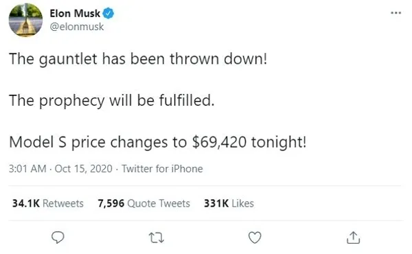 elon musk The gauntlet has been thrown down