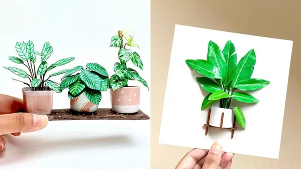 用紙呈現出葉片光澤！英國藝術家 Antara 栩栩如生的「紙作」植栽世界