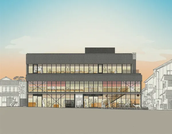 04中川政七商店鹿猿狐BUILDING-正面図.jpg