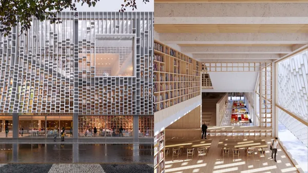 仿若輕輕掀起的書頁門簾！Mecanoo 操刀澳門新中央圖書館：以閱讀透出的光影變化，連結舊城區歷史紋理