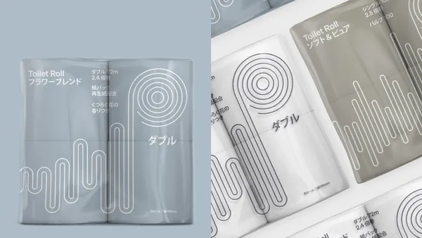 廁所衛生紙也可以很優雅！莫蘭迪色調融入現代家居風格，衛生紙卷意象成波浪主視覺