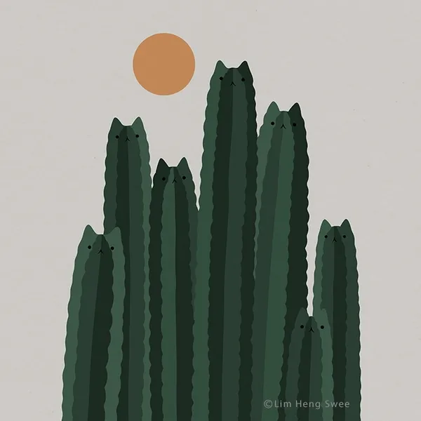Lim Heng Swee 林行瑞 貓與植物插畫 01.jpg