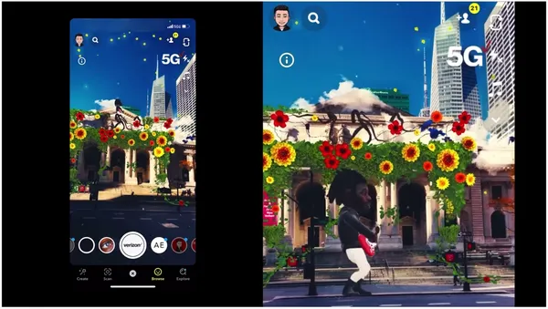 Verizon與Snapchat合作5G應用服務