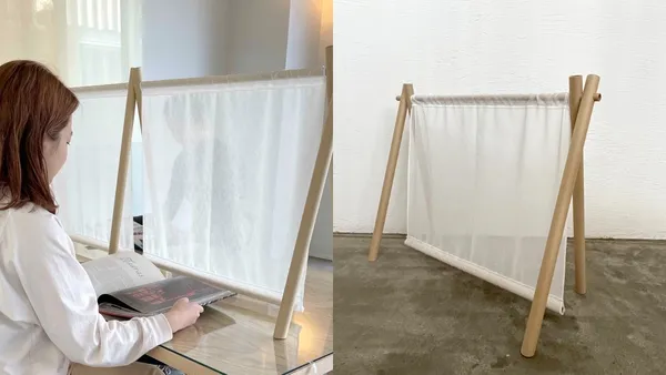 建築大師坂茂打造「桌上防疫隔板」！5 分鐘輕鬆組裝、以紙管與布料製成，餐廳、辦公室都適用