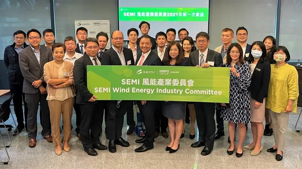 圖一：SEMI風能產業委員會納入國內外完整供應鏈廠商，包含沃旭能源、富崴能源、上緯新能源、伯威海事、