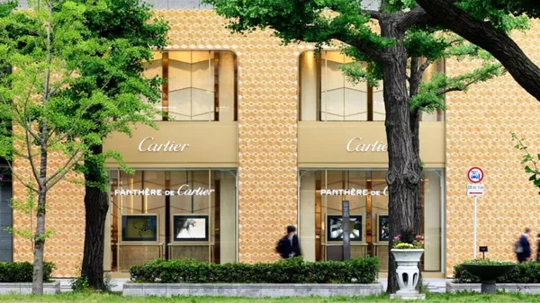 揉合珠寶與日本傳統工藝的精巧細緻！KDa 操刀卡地亞大阪新門市，以日本扁柏打造 3D 幾何立面