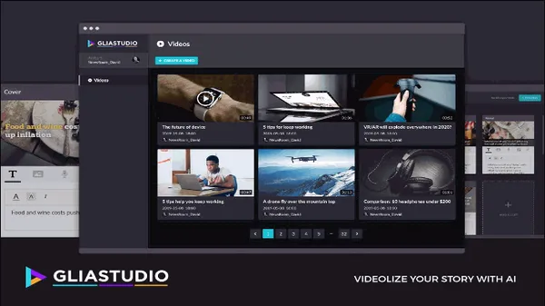 GliaStudio 以AI 技術快速將文字編輯成影片 GliaStudio Generate vi