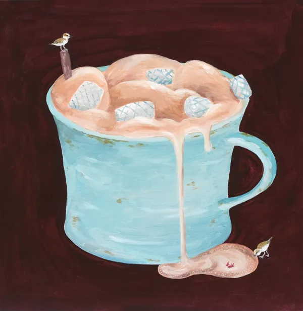 周芳聿 2017 食物地景3 保麗龍塊熱可可40x40cm Acrylic.jpg