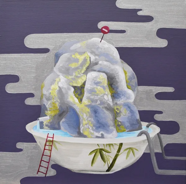 周芳聿 2018 食物地景7溫泉硫磺冰40x40cm Acrylic.jpg
