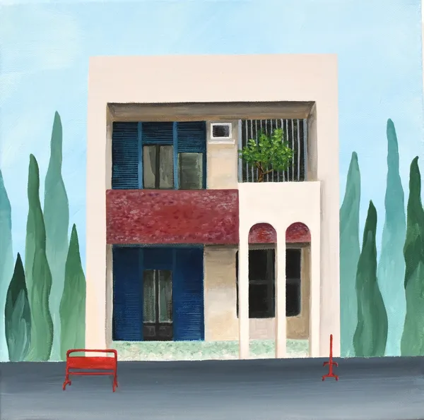 周芳聿 2020 粉紅色房子 30x30cm acrylic.JPG