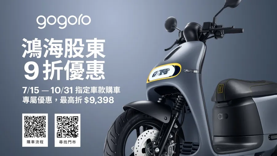Gogoro首度提供鴻海股東購車優惠、一台最高折9千元！如何攜手打「世界盃」？