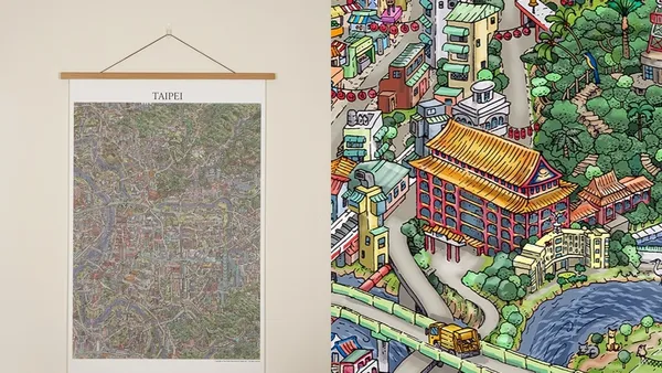 《台北地圖》募資成功！大稻埕、台北車站、圓山大飯店，藝術家 Tom Parker 的台北路上觀察