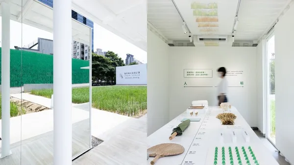 豎立在稻田中的鏡屋！台中新展覽《人禾好時》：2 間純白展區以稻米文化為主軸，週末限定登場