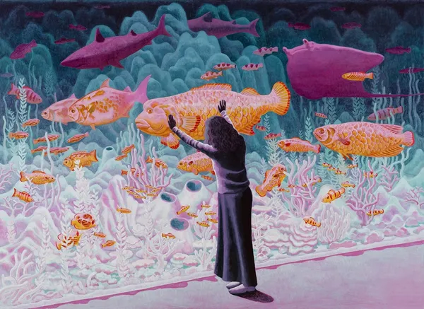 孫培懋｜我曾想像著自己就是幽暗深海裡的那條魚｜150×206cm｜2018｜壓克力彩、畫布.jpg