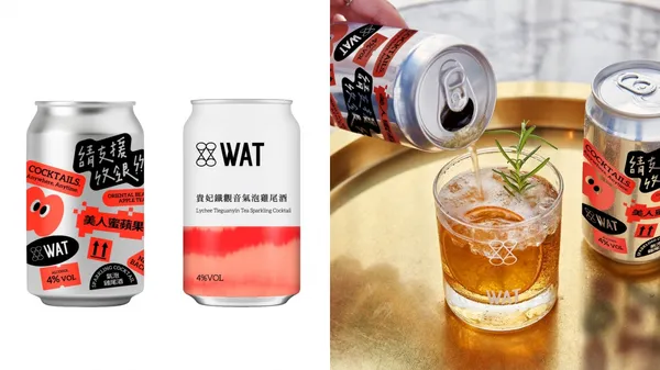 WAT 氣泡雞尾酒新口味！貴妃鐵觀音、美人蜜蘋果，以氣泡帶出茶酒交織的回甘層次