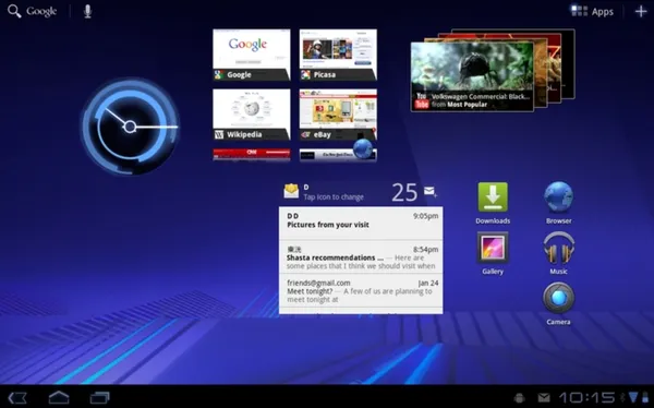 Android 3.0 界面