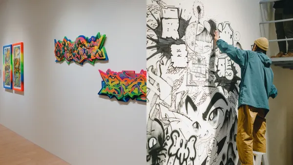 「塗鴉俱樂部」台中開展！螢光戲台手法、字體能量、環境議題，9 位塗鴉人 12 米高天井下計時接力