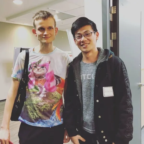 Steaker創辦人黃偉軒與以太坊共同創辦人Vitalik Buterin