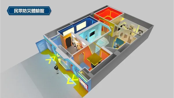 民眾防災體驗館示意圖