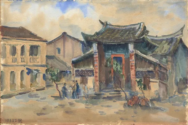 14. 倪蔣懷，《真人廟》，1933，水彩、紙，33.0 x 48.5 cm，私人收藏.jpg
