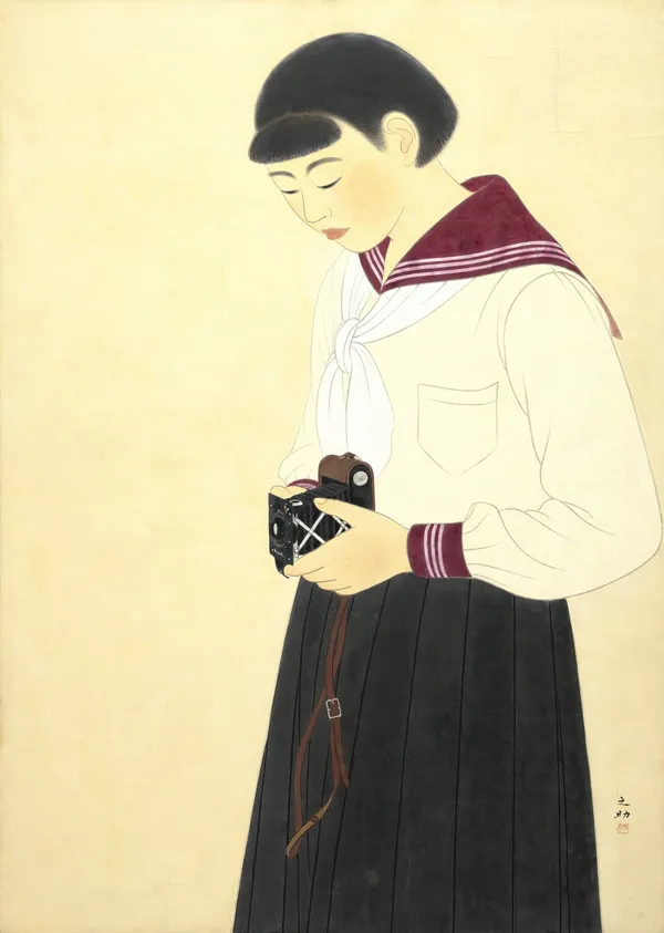 18. 林之助，《取景》，1938，膠彩、紙，91.0 x 72.7 cm，私人收藏.jpg