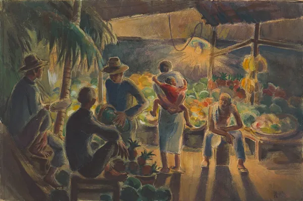 20. 藍蔭鼎，《南國之夜》，1940，水彩、紙，68.0 x 101.0 cm，私人收藏.jpg