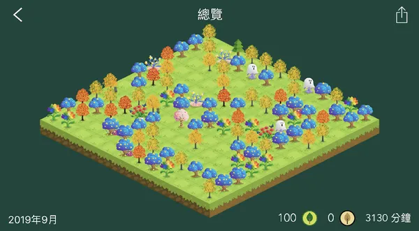 全球逾1,000萬下載數的《專注森林》，以樹木代表使用者曾經努力的時光，透過種樹成就激發高效與專心的