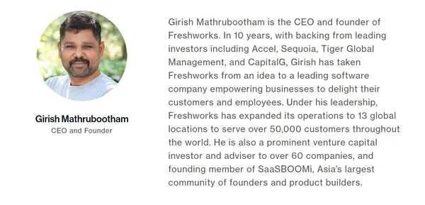 Freshworks創辦人兼CEO
