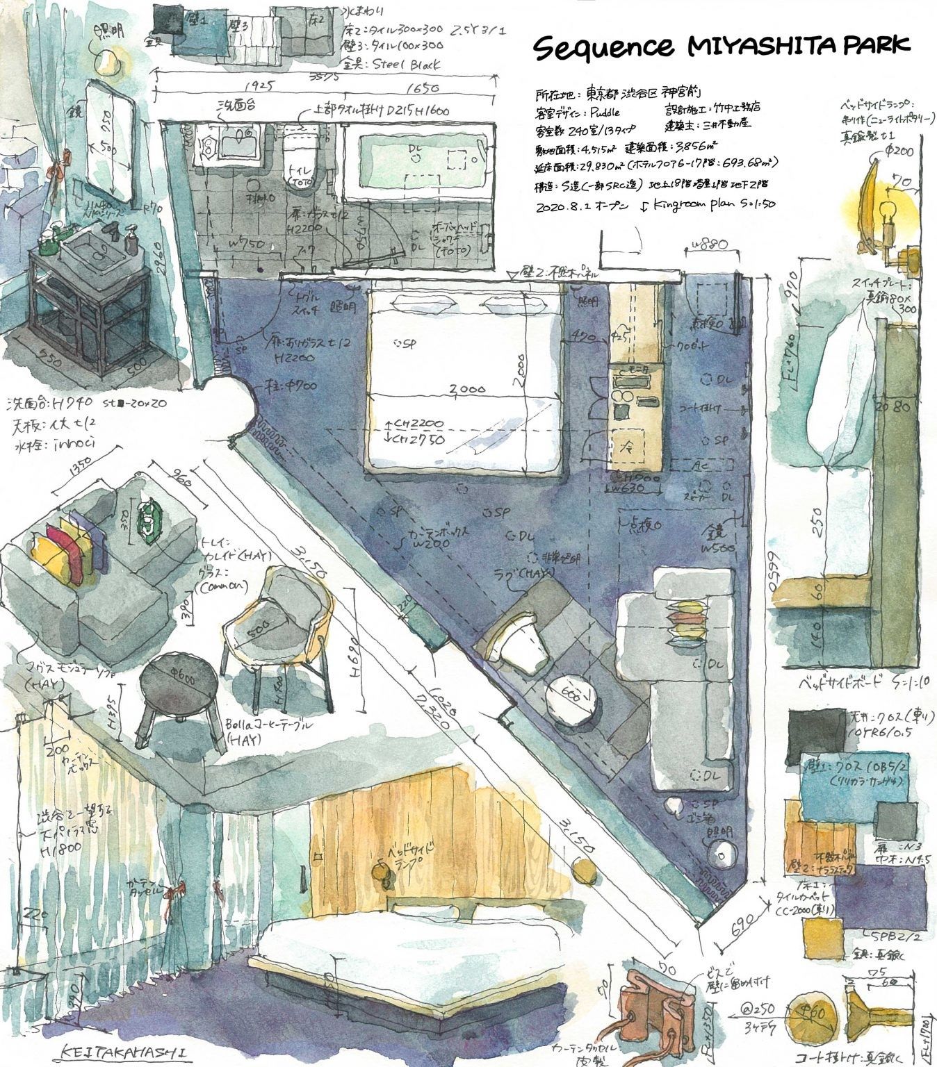 手繪開箱大阪、京都旅宿！日本建築師遠藤慧的筆下創作：以清淡水彩畫
