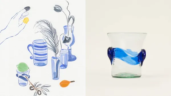 台灣插畫家 Harper Ouk 與西班牙家飾品牌 isita 合作，綠松石玻璃杯、木製燭台 打造春天儀式感