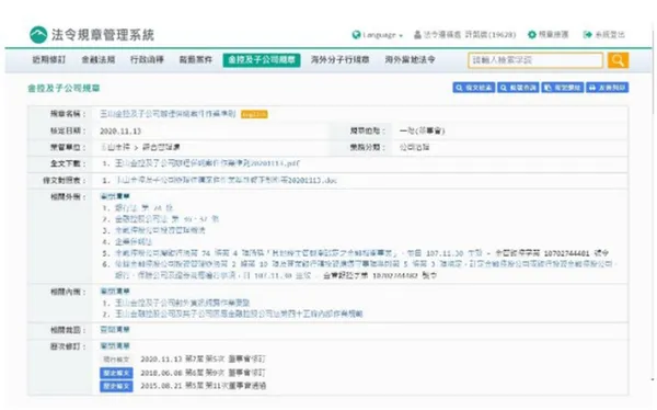 玉山法令規章管理系統