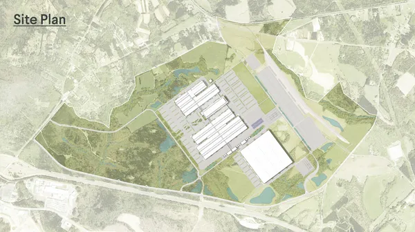 Rivian 喬治亞製造園區的場地規劃。