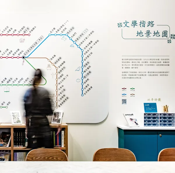 02_葉石濤文學紀念館 地景地圖 以現代都市人所熟悉的捷運地圖，呈現葉老的小說中所提到的台南地景。.