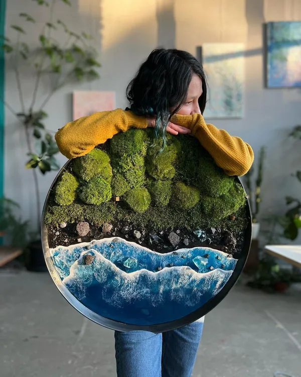 烏克蘭藝術家 手作自然系掛鏡