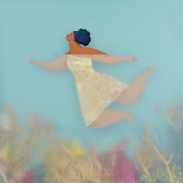 水中人物畫