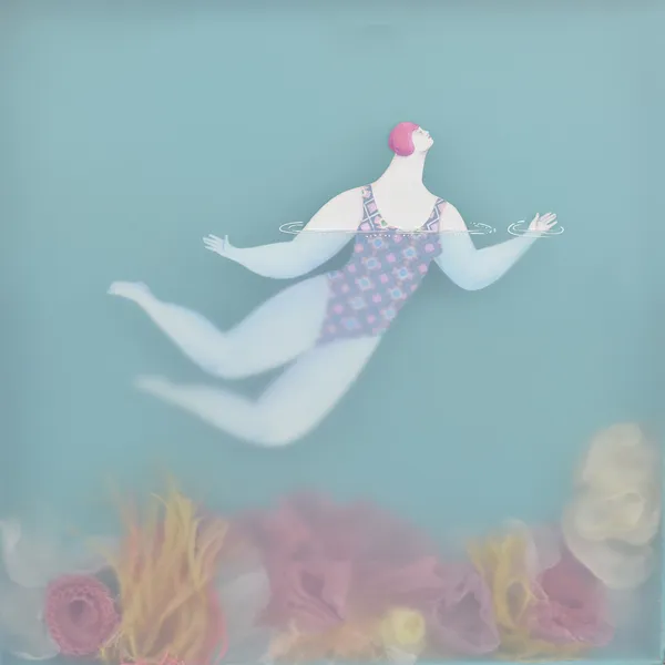 水中人物畫
