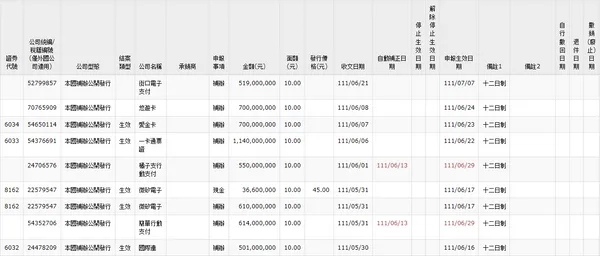 電子支付 公開發行