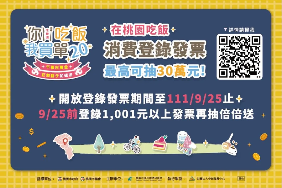 桃市府推出「你吃飯‧我買單2.0」千萬吃飯金活動