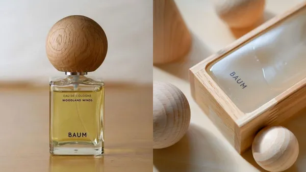 將樹木紋理融入包裝！資生堂新品牌 BAUM 以「再生木」製作瓶身，獲日本包裝設計首獎