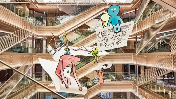 東京銀座 GINZA SIX 新展覽！在空中飛翔的紙人，法國插畫家生動描繪「啟程」心情