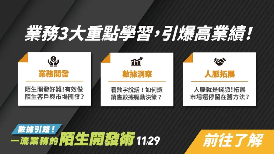 數據引路！一流業務的陌生開發術